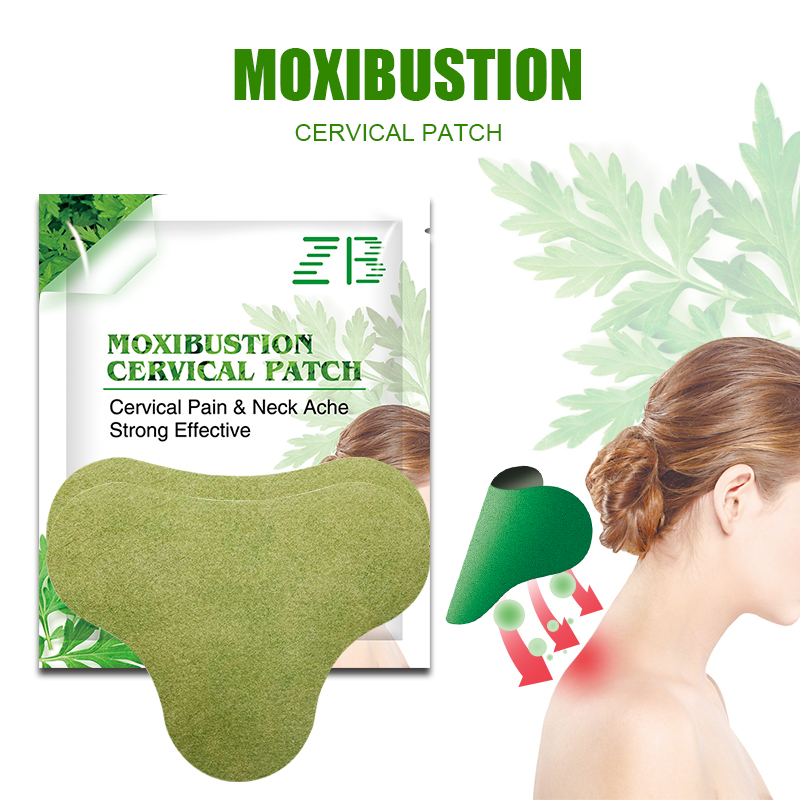 Parche de moxibustión para aliviar el dolor de espalda, cuello, vendaje de dolor Lumbar, parches analgésicos ligeros y convenientes