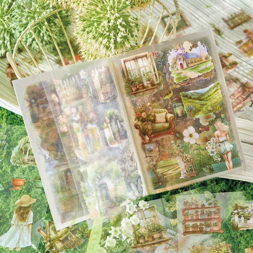 20 Vellen PET Stickers Seizoen Serie PET Decoratieve Stickers Dagboek Meisjes Scrapbooking Materiaal Decor Album Briefpapier Stickers