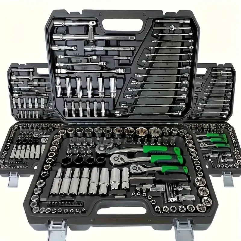 Juego de llaves de tubo de acero al cromo vanadio de 150 piezas: kit de brocas Torx duraderas para reparación de automóviles y hogares, estuche de almacenamiento avanzado