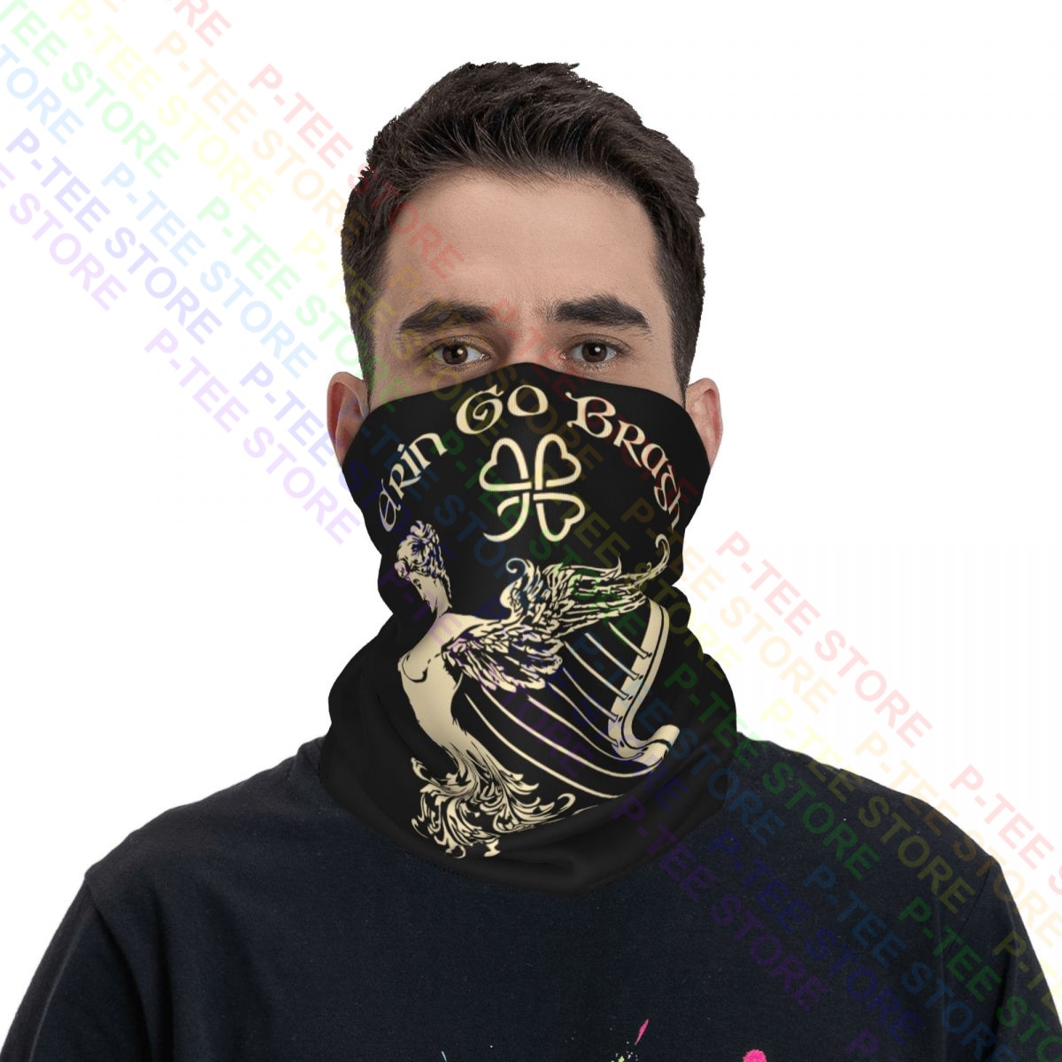 Erin Go Bragh Eire ไอริชพิณไอร์แลนด์ St. Patricks Day คอ Gaiter ผ้าพันคอผ้าพันคอผ้าพันคอหน้ากากปิดหน้า Headwear