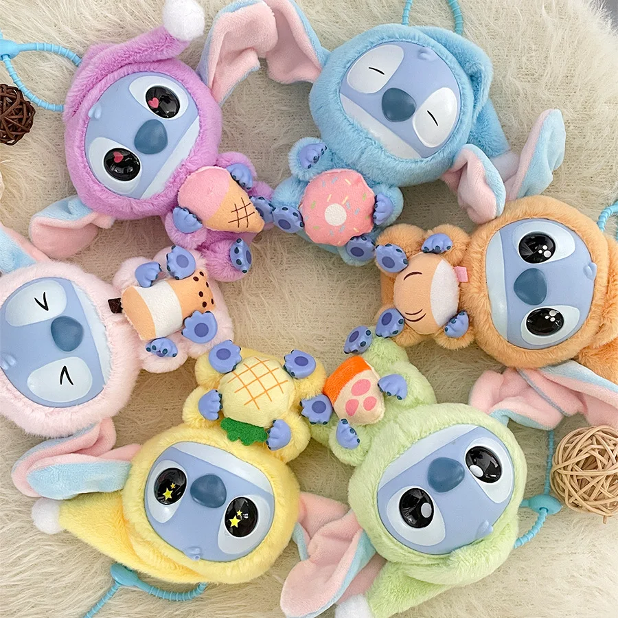 Kawaii аксессуары Stitch плюшевая игрушка Lilo & Stitch брелок для ключей кукла ешь сом перед сном серия рюкзак кулон девушка