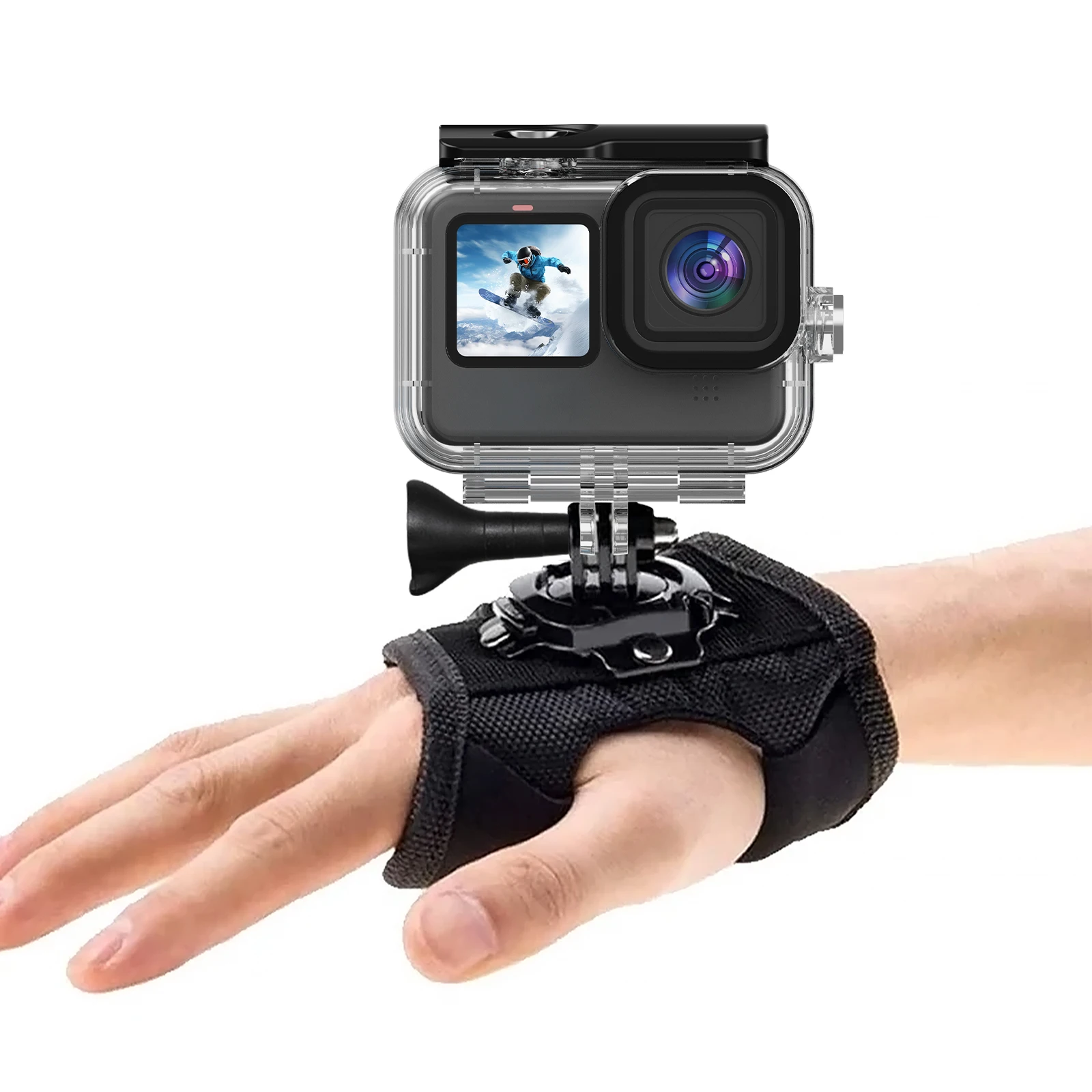 360° Rotation Hand Strap Mount For GoPro Hero 12 11 10 9 8 7 6 5 Hand Glove Wrist Strap Mount For SJCAM Insta360 X2 X3 DJI Osmo