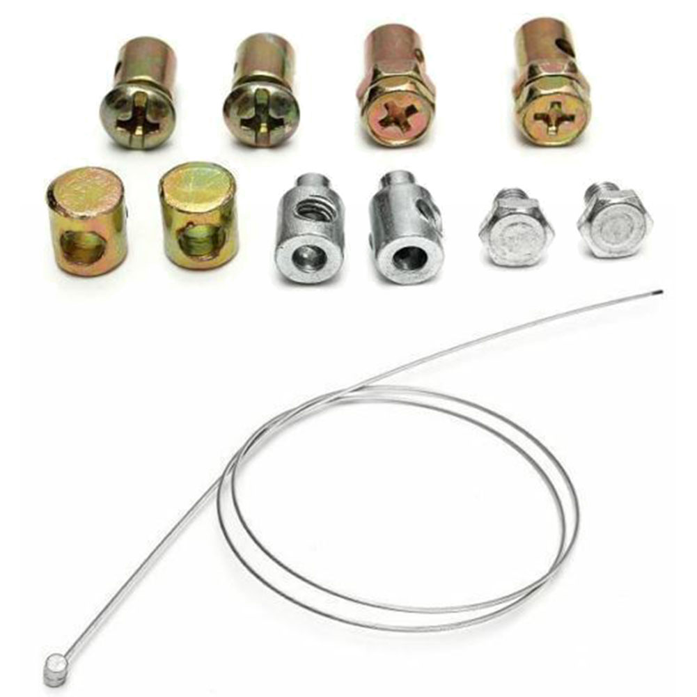 Universele Gaskoppelingskabel Reparatieset Soldeerloze Tepel Met Mouw Moer Set Met Kabel Grasmaaier Rotovator Grasmaaier Onderdelen