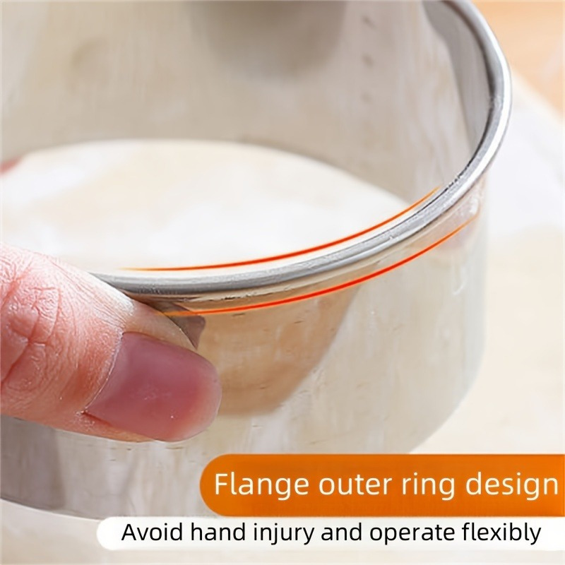 ชุดเครื่องตัดคุกกี้สแตนเลส,แม่พิมพ์ขนมกลม,เหมาะสําหรับอบบิสกิต,ขนมหวาน,Fondant,โลหะอุปกรณ์เบเกอรี่