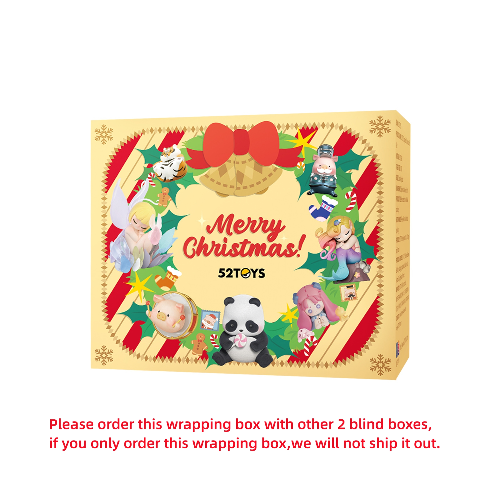52 BRINQUEDOS Caixa Misteriosa, Embrulho De Presente De Natal, Tamanho 16x13x9cm, 6,3x5,3x3,5"