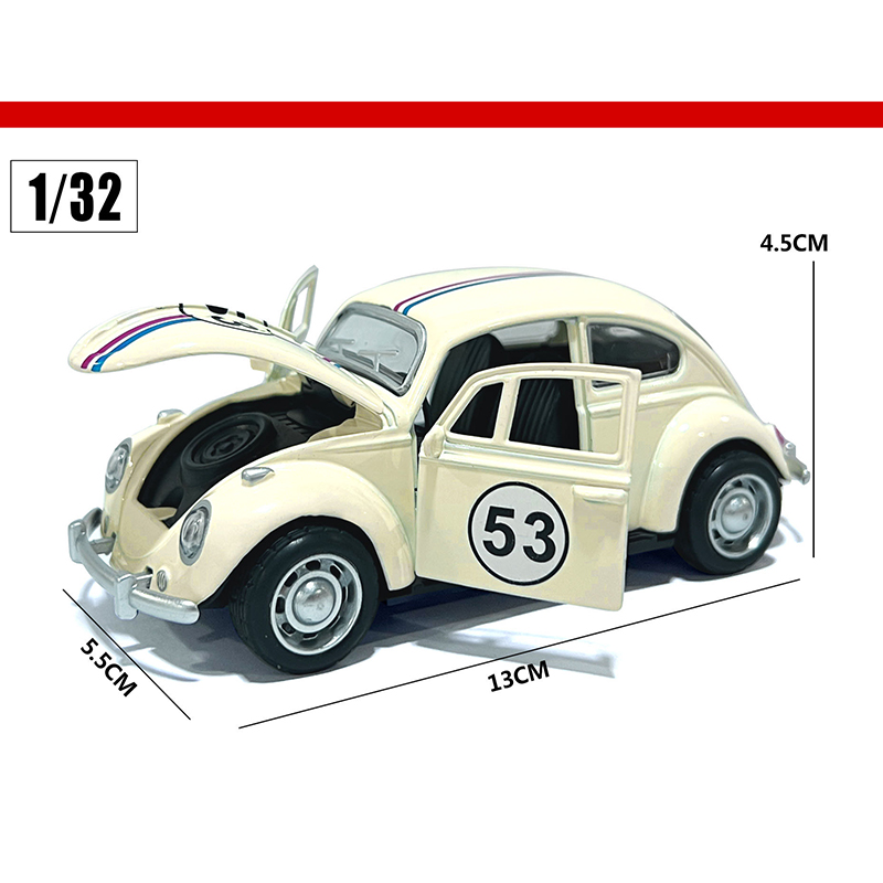 1:32 Mini Beetles Alloy Car Diecast Pull Back Metal Classic Toy Vehicles Simulation Collection Gifts Toys for boys