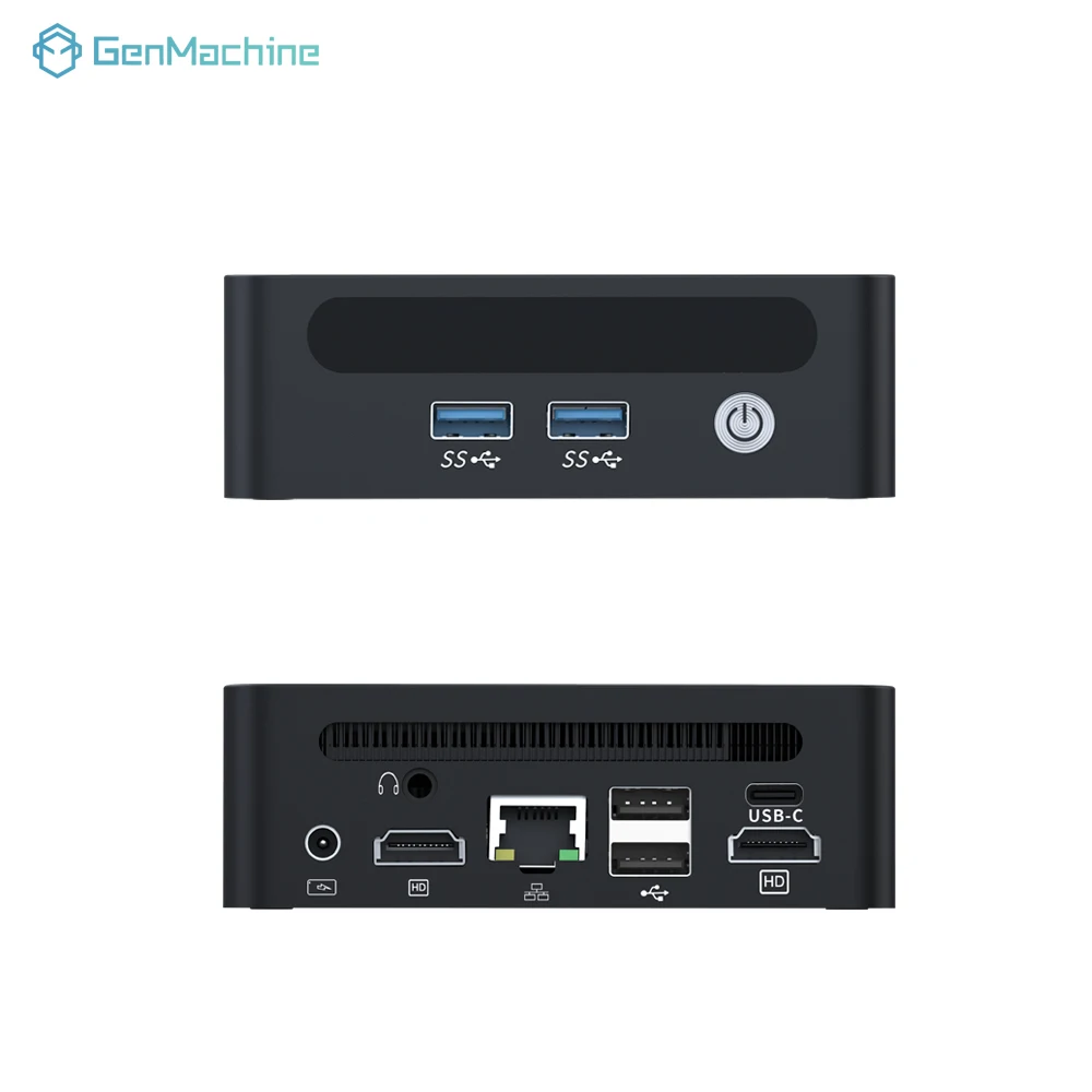 GenMachine AMD Ryzen 7 7840U Mini PC 5,1 GHz 28W 8 núcleos 16 hilos Windows 11 DDR5 24G 6400Mhz 2,5G LAN USB4 WIFI6 Mini Pc Gaming