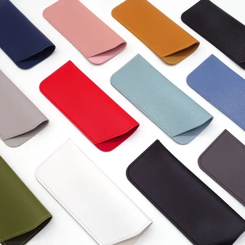 1 Uds. Bolsa de cuero PU para gafas de sol, funda protectora para gafas de lectura, caja, funda protectora para gafas, accesorios
