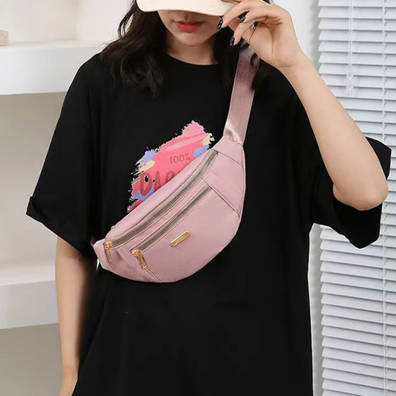 Marsupio casual da uomo e da donna, borsa a tracolla, borsa a tracolla con chiusura frontale resistente e versatile