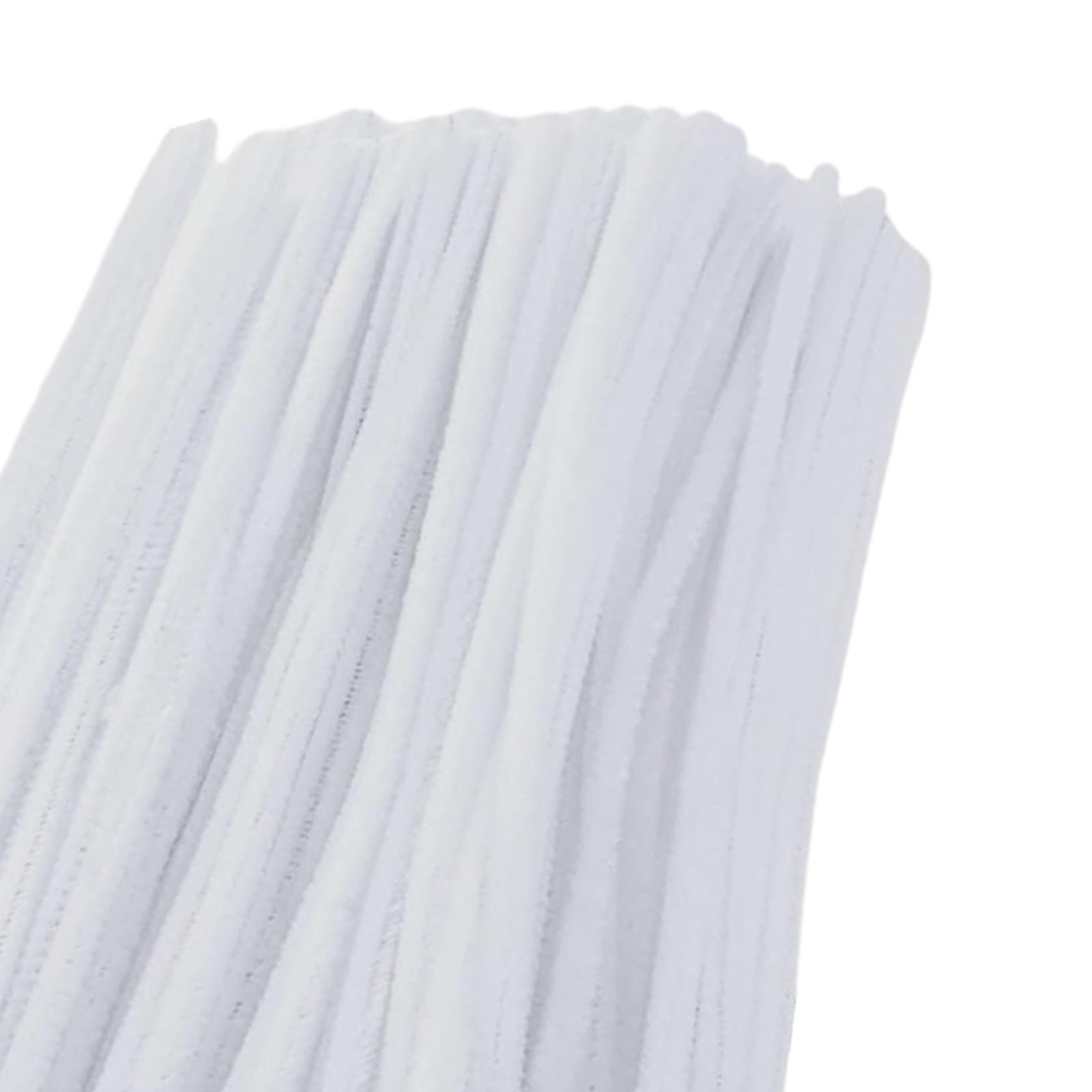 100Pcs Plush Chenille Stems 6mm x 12inch Flexible Pipe Cleaners Kids Educational Toy for Art Projects Decorations DIY Crafts