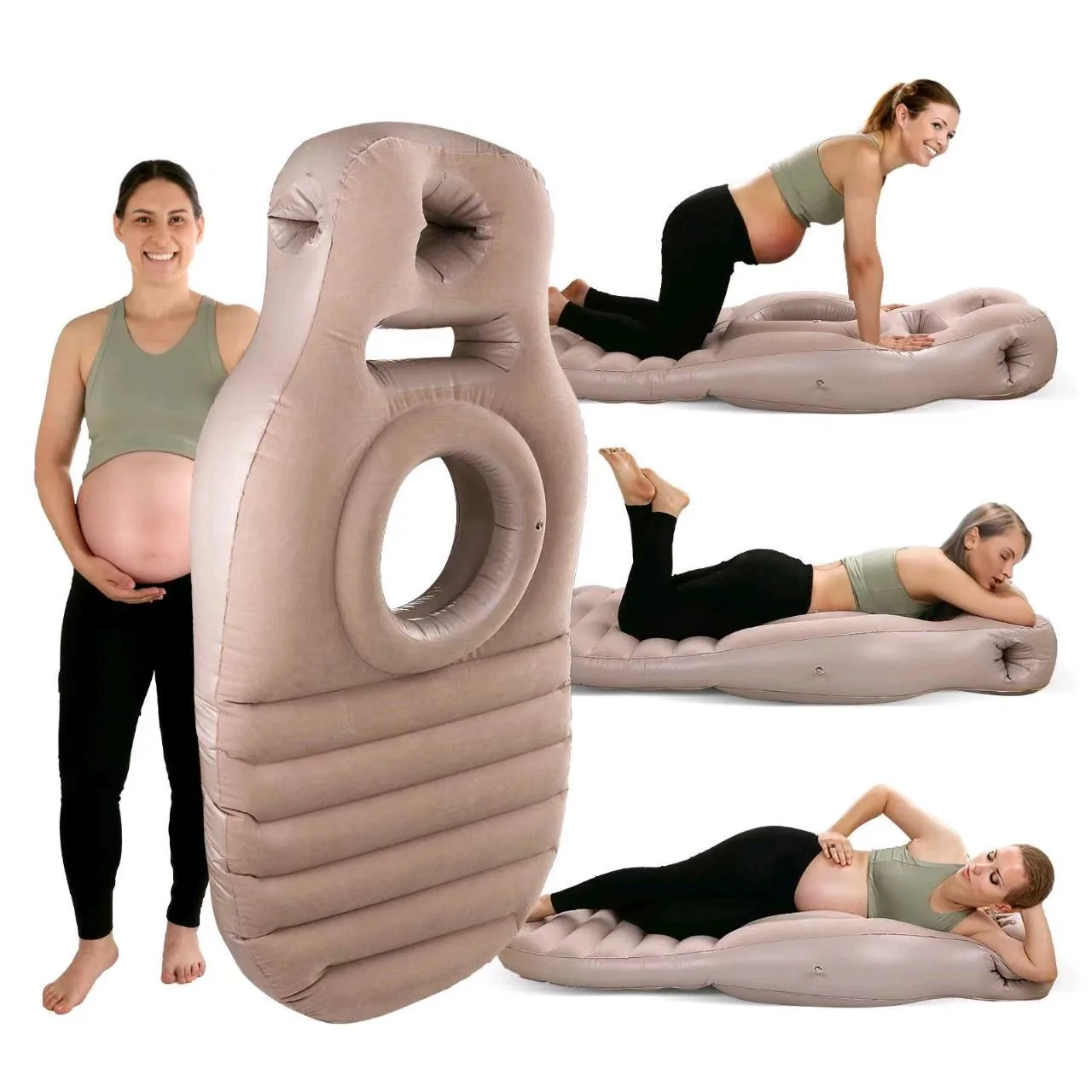 Tapete inflável colchão gravidez yoga esteira corpo cama travesseiro gravidez travesseiro para dormir travesseiro do corpo