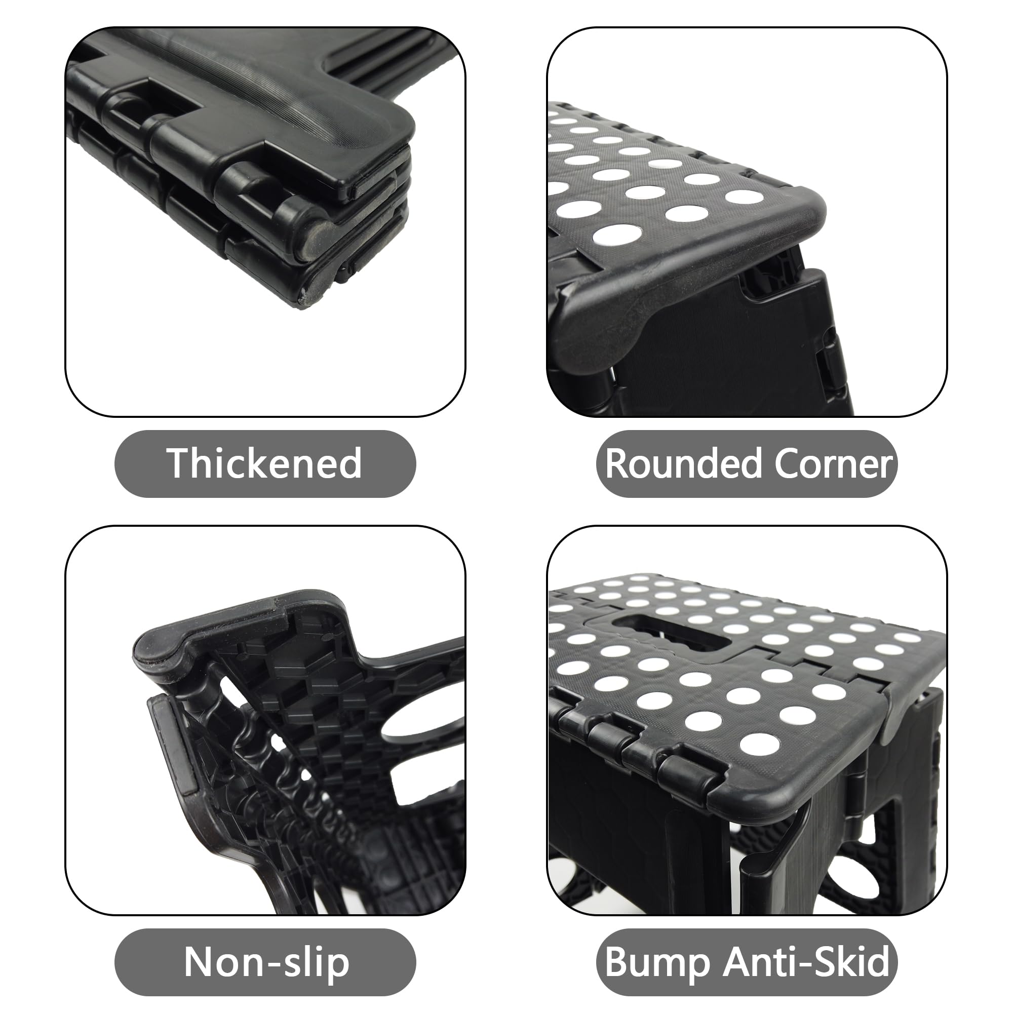 Taburete plegable, taburete resistente para adultos, taburete compacto, taburete ligero para cocina, baño