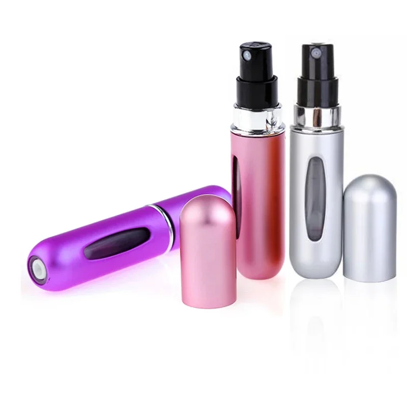 5PCS 5ml Mini bottiglia di profumo riutilizzabile portatile Spray pompa di profumo Contenitore cosmetico vuoto Bottiglia atomizzatore per i viaggi