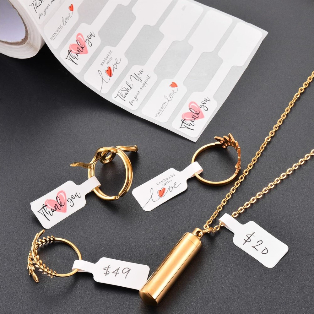 Бирка для ювелирных изделий, самоклеящаяся, белая, 500 шт.