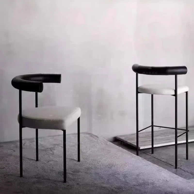 Recepção única cadeiras de barra designer minimalista criativo balcão cadeiras altas aço inoxidável moderno taburetes de bar móveis