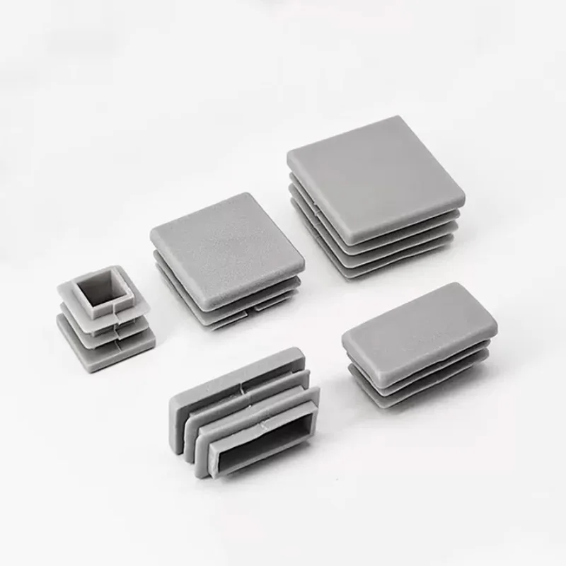 Grey Round Square Plastic Blanking End Cap Tube Pipe Inserts Plug Bung Insert Stopper For Chair Leg Pipe 16 19 22 25 30 76mm