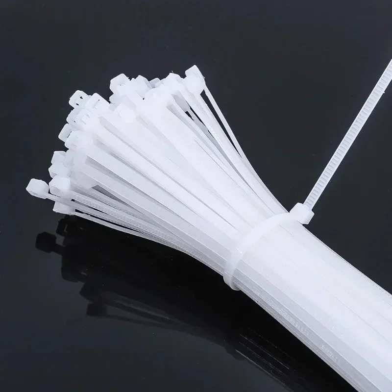 Nylon Cable Ties Adjustable Self-locking Cord Ties Straps Fastening Loop Reusable Plastic Wire Ties For Home Office