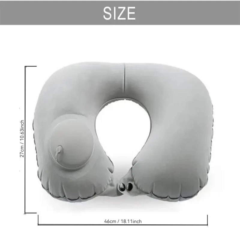 1pc Travel Pillows Airplanes Inflatable Super Light Portable Neck Pillow U-Shape Automatic Inflatable Cervical Vertebr Pillow
