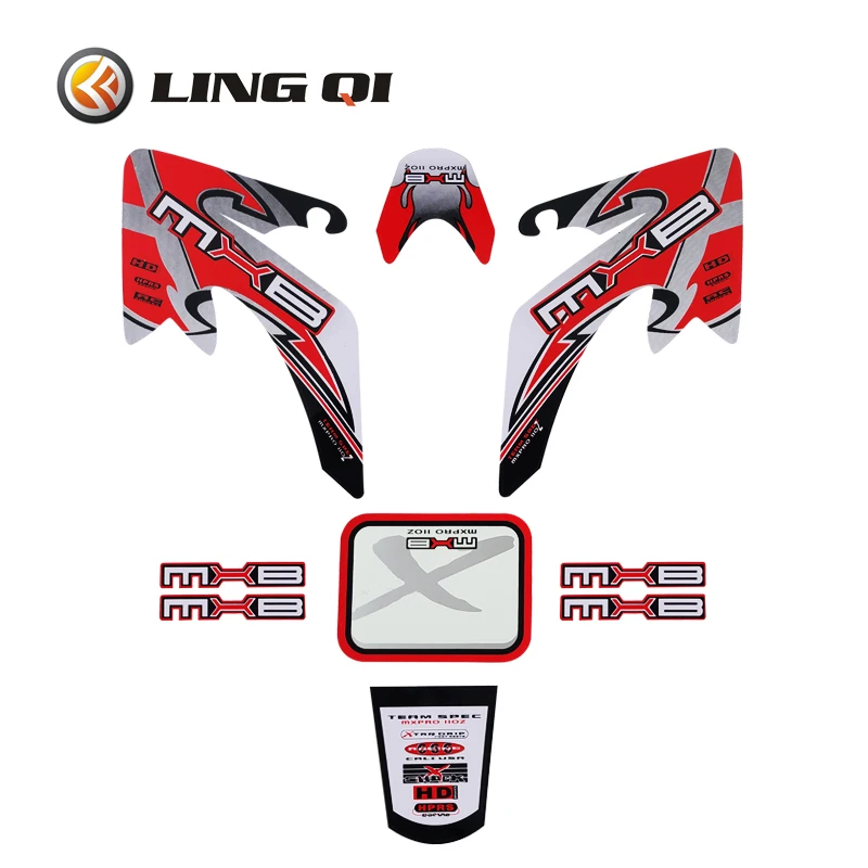 Xe Máy Miếng Dán Decal Cho CRF 50cc Hố Bụi Bẩn Đua Xe Đạp Kohis Crf50 Paster Xanh Đỏ Vàng Xanh