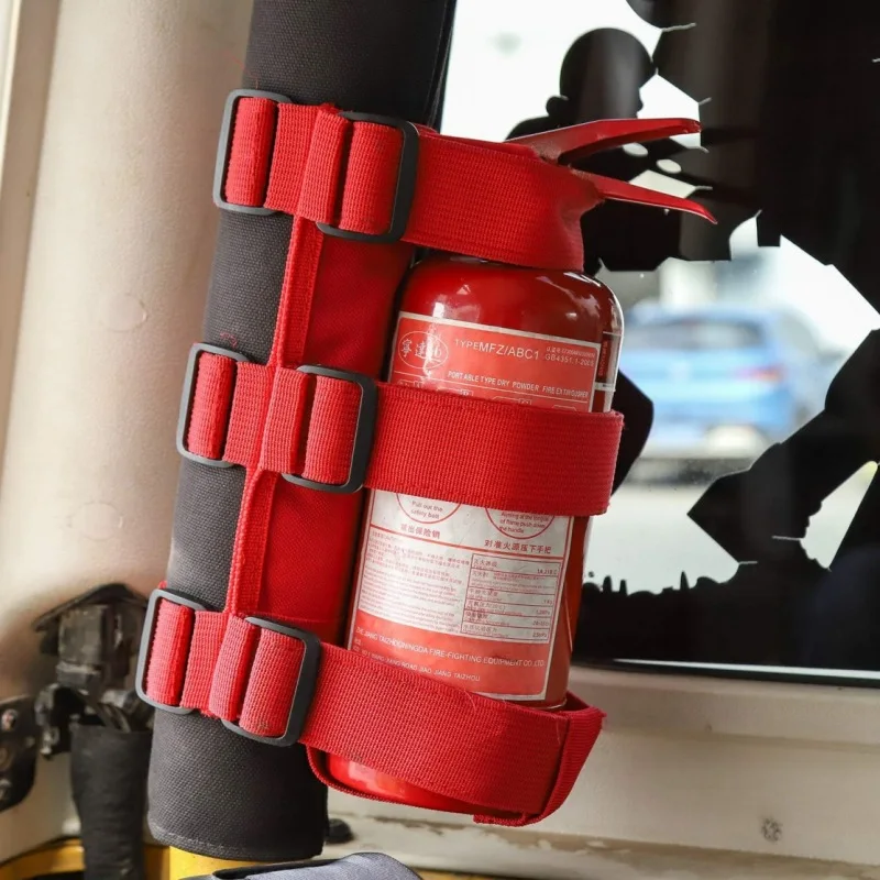 Fire Extinguisher Strap Car Mounted Fire Extinguisher Strap Fixed Strap Adjustable Fire Extinguisher Strap High Strength Durable