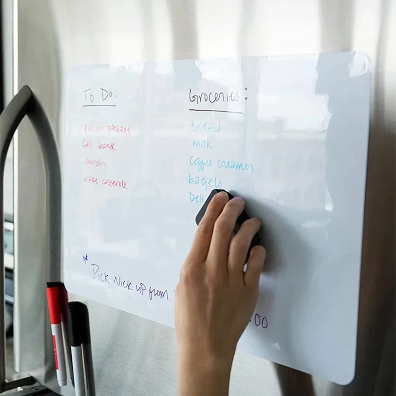 Fridge Magnet Magnetic WhiteBoard A3 A4 A5 Dry Erase Board Refrigerator Erasable Flexible Marker Sheet Kitchen Memo Grocery List
