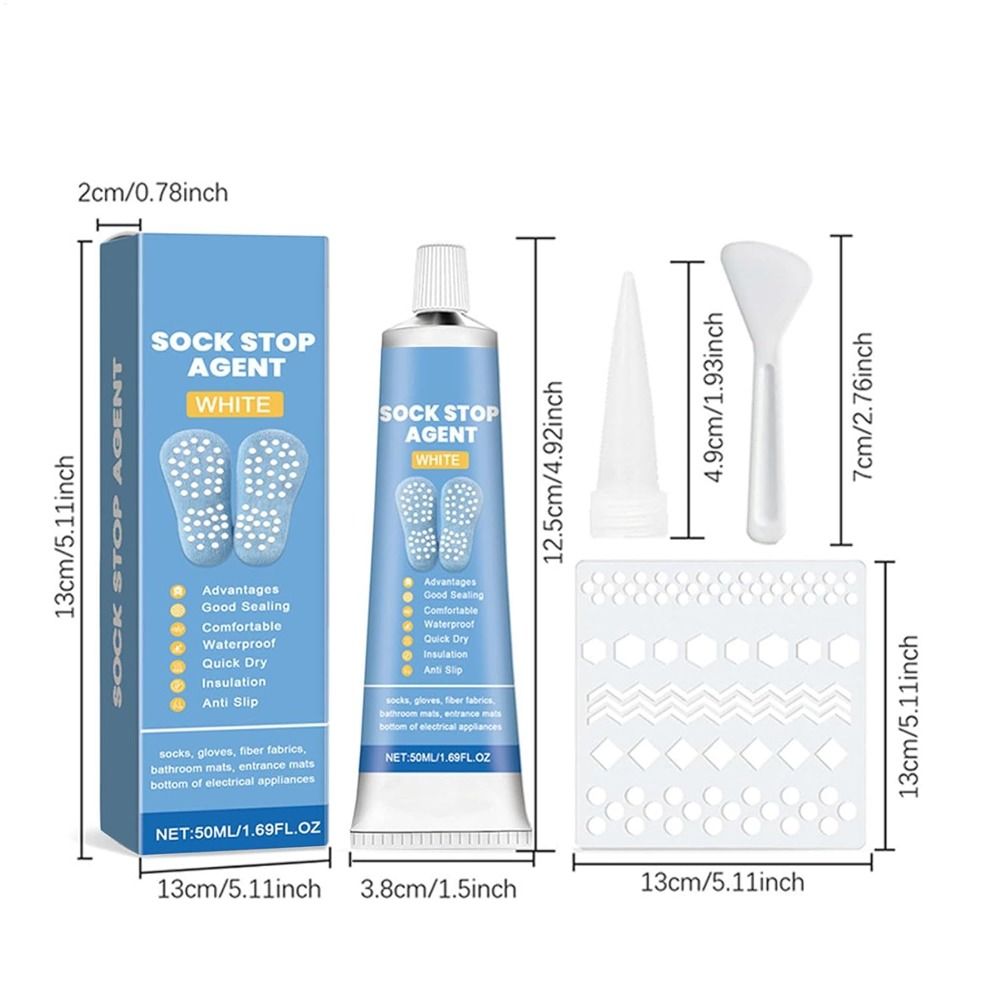 New Quick-Drying Non-Slip Adhesive Transparent Waterproof Anti Slip Sock Glue DIY Sock Stop Agent for Non-Slip Socks