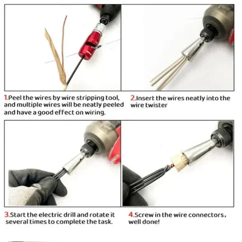 Universal Wiring Terminal Electrician Universal Automatic Wire Combiner Head Peeling-free Wire Arranging Tool