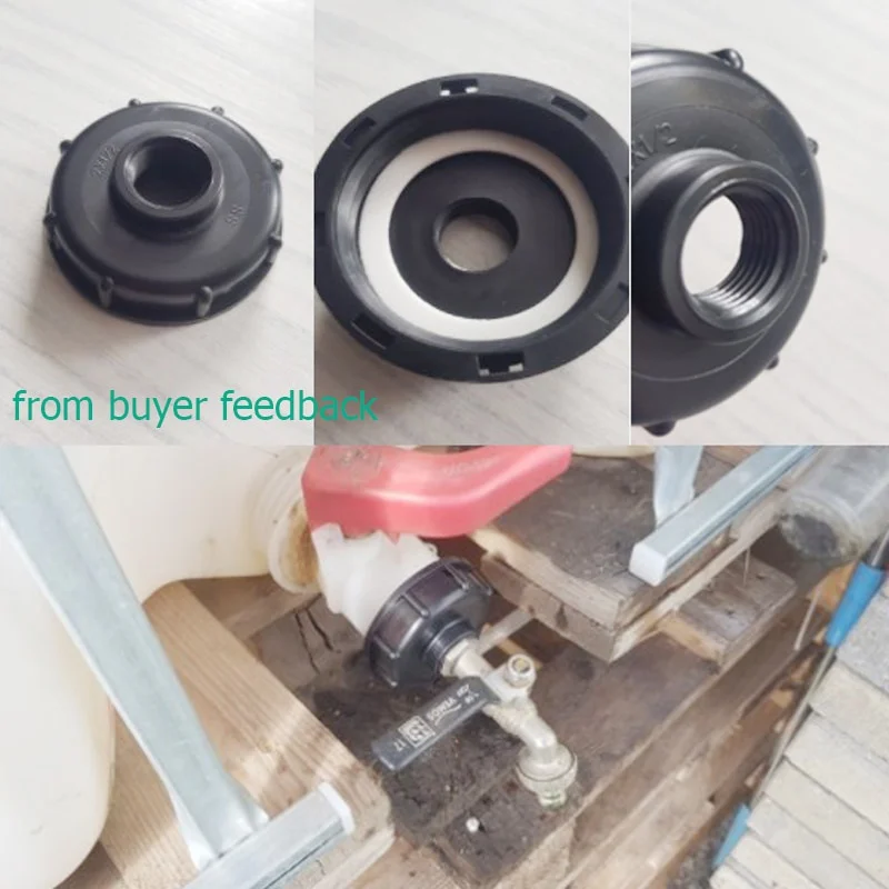 1Pc Durable Ibc Tank Adapt S60X6 Coarse Threaded Cap 60mm Female Thread To 1/2 ", 3/4", 1 "Adapter Connector
