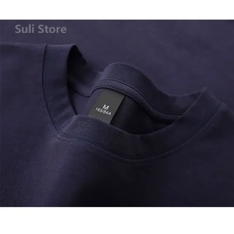 600 グラムヘビーデューティコットン半袖 Tシャツメンズファッションピュアコットン肥厚半袖半袖 Tシャツ