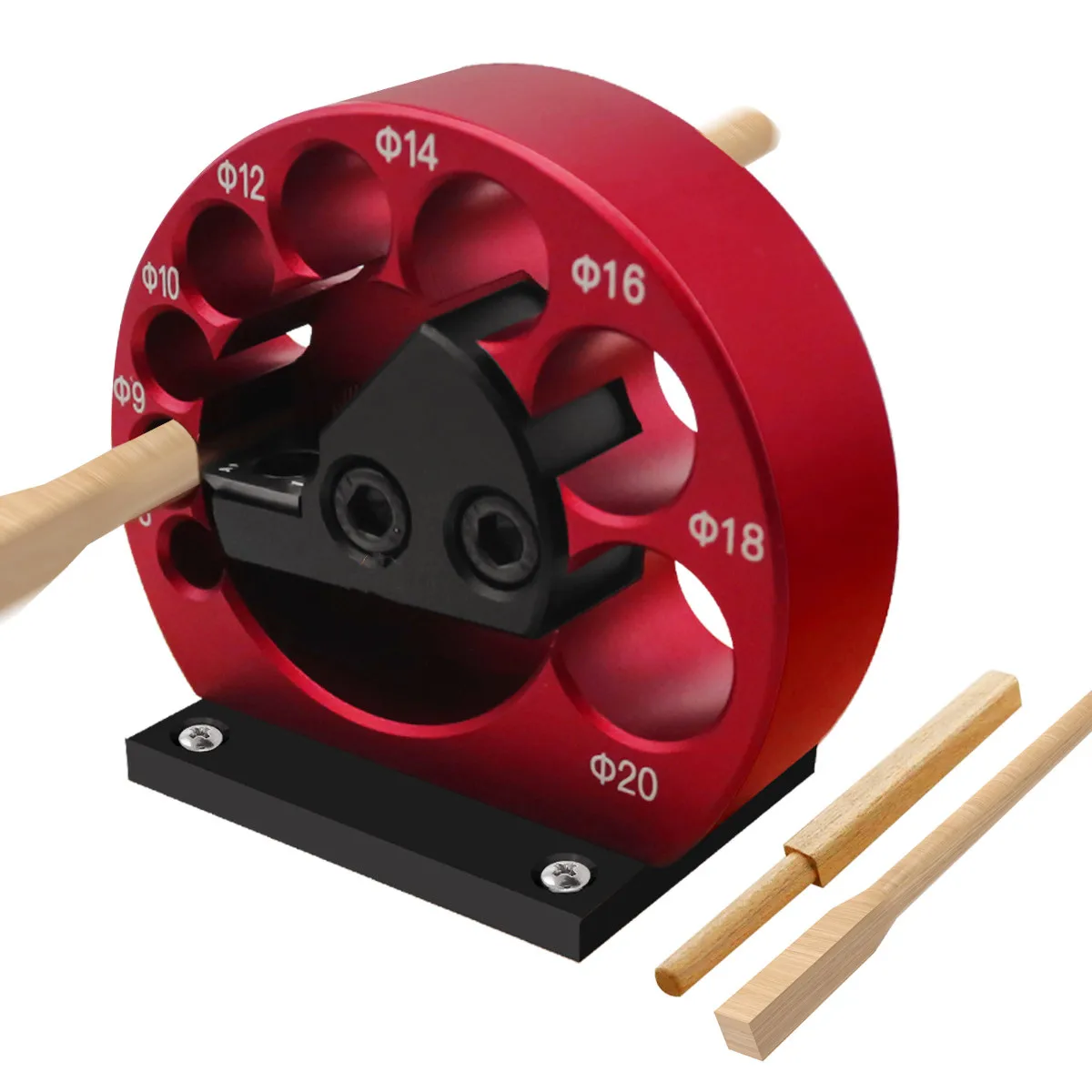 1 ชุด 8 หลุมปรับ Dowel Maker JIG หรือใบมีดคาร์ไบด์, งานไม้ไฟฟ้าเจาะ Milling Dowel รอบ Rod เสริมเครื่องมือ