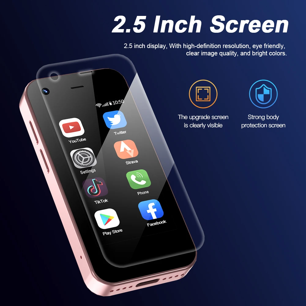 SERVO KING5000 มินิสมาร์ทโฟน 3G เครือข่าย Dual Nano SIM ระบบ Android 9.0 16GB ROM 2.5 ''หน้าจอ Play Store กระเป๋าสมาร์ทโฟน
