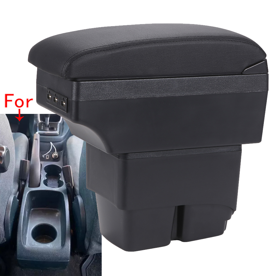 Car Armrest Storage Box, Interior Detalhes Acessórios, Fácil Instalação, Ford Fiesta MK7 2009-2017