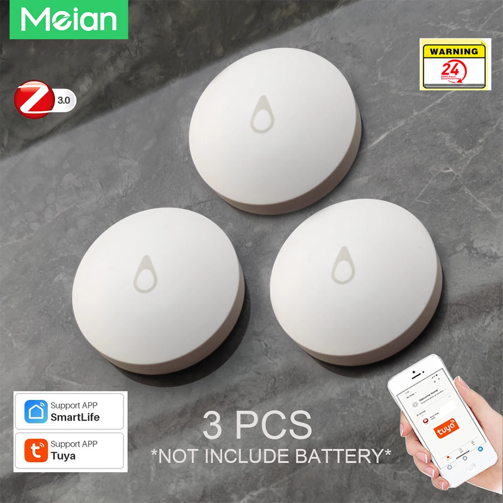 Погружной Датчик Meian SW02 ZigBee для обнаружения протечек, датчик с оповещением об переполнении, защита IP68, 3 шт.