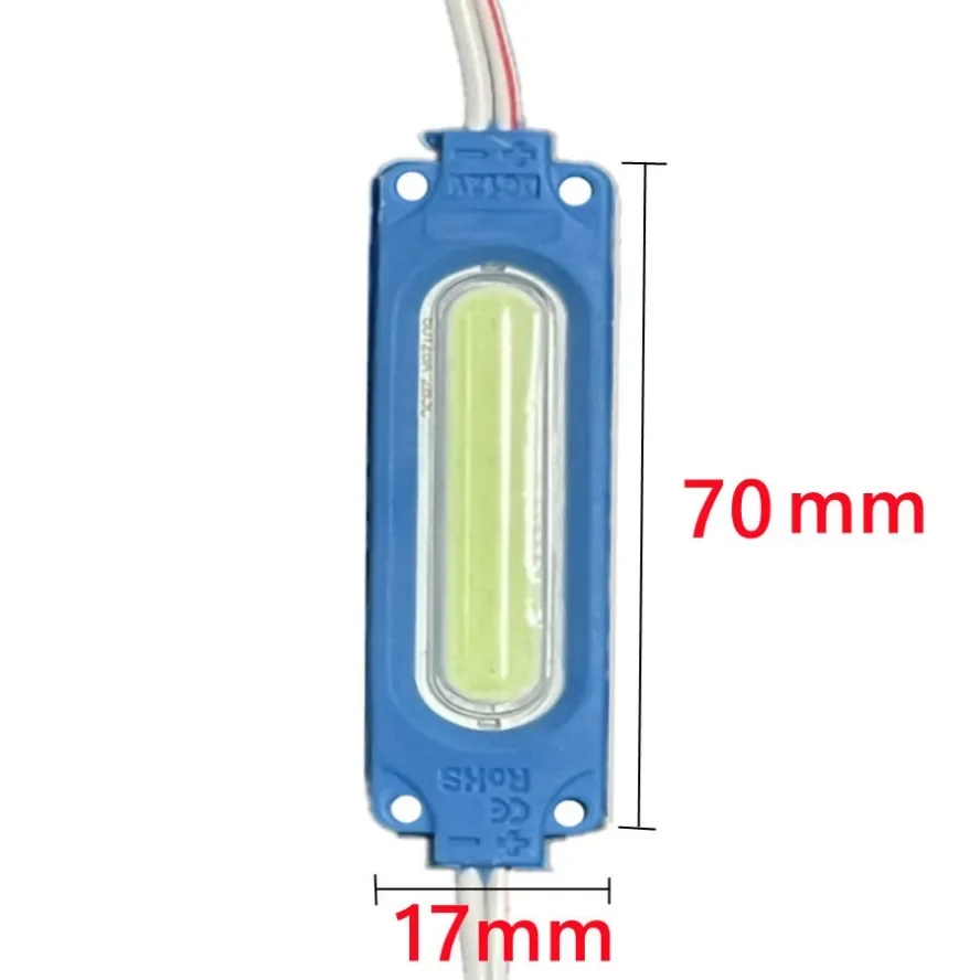ขายส่ง 10 ชิ้น/ล็อต 12V COB LED โมดูล, IP65 กันน้ำแบ็คไลท์สำหรับร้านค้าแบนเนอร์/ป้าย,หลากสีและตกแต่งคริสต์มาสสีขาวนวล