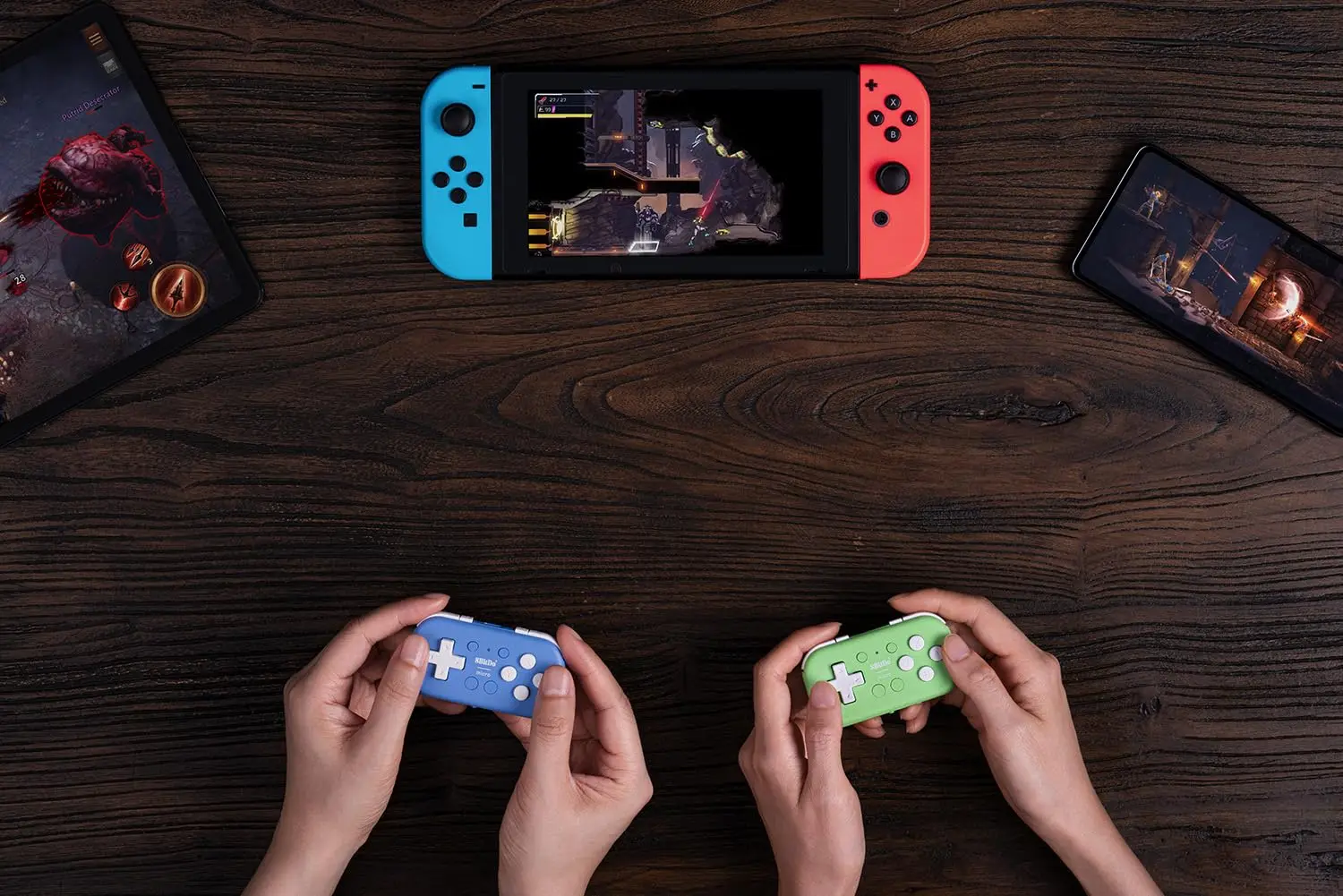 8Bitdo Micro Bluetooth Gamepad Mini controlador de juego de bolsillo para Switch, Android y Raspberry Pi, admite modo de teclado