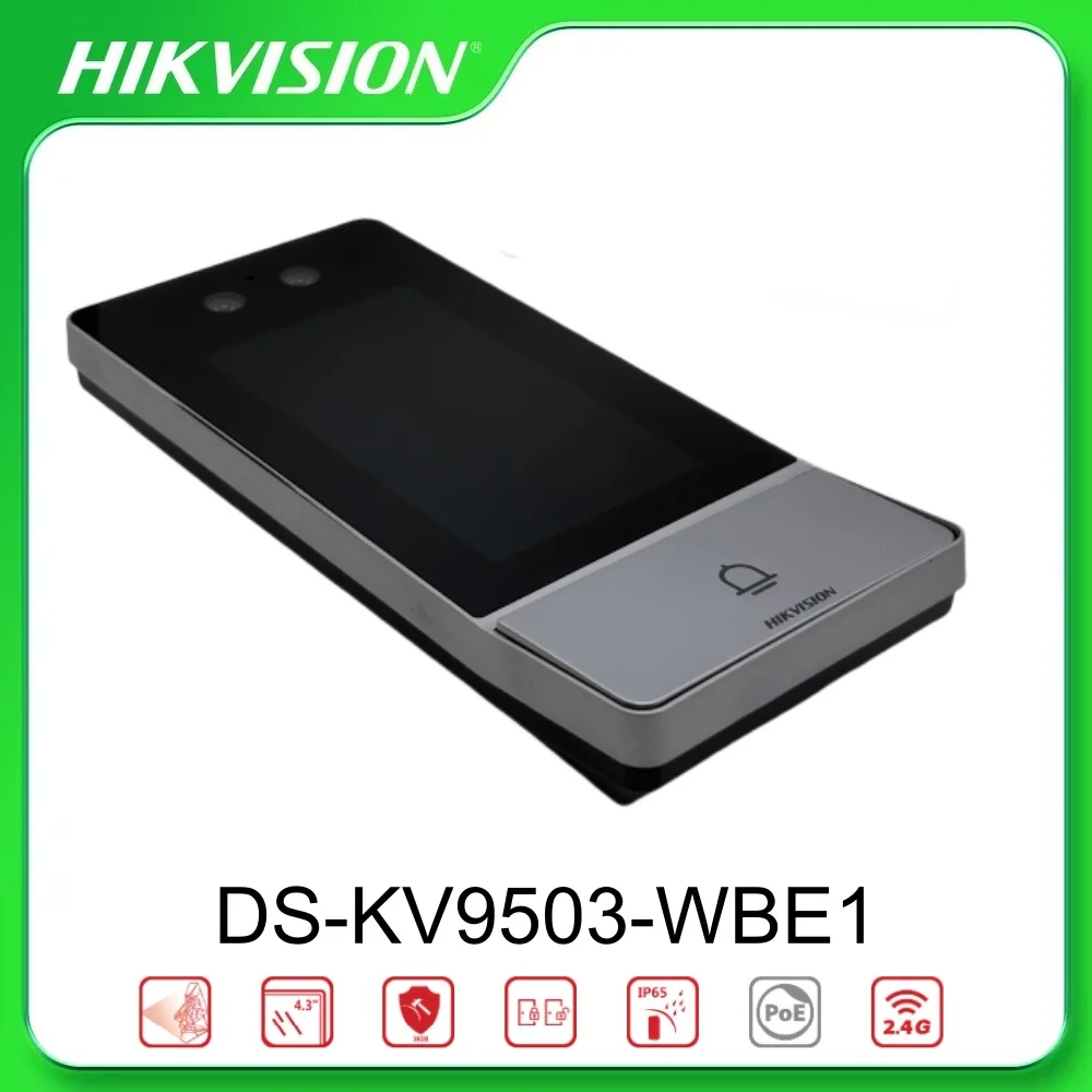 Hikvision DS-KV9503-WBE1 Metal resistente ao vandalismo Reconhecimento facial IP Villa Door Station DS-KH6320-WTE1 DS-KV6113/8113-WPE1