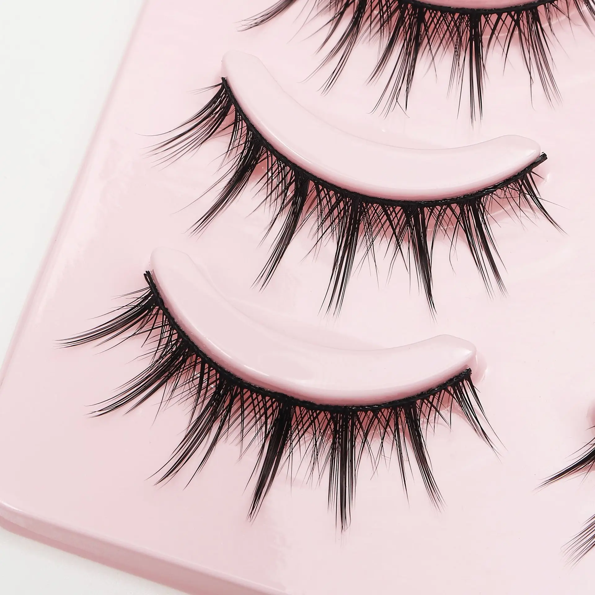 5 คู่แต่งหน้าธรรมชาติแต่งหน้าทุกวัน Cos ขนตาจําลอง Grafting Fish Tail Segmented Eyelash เครื่องมือแต่งหน้าใบหน้า