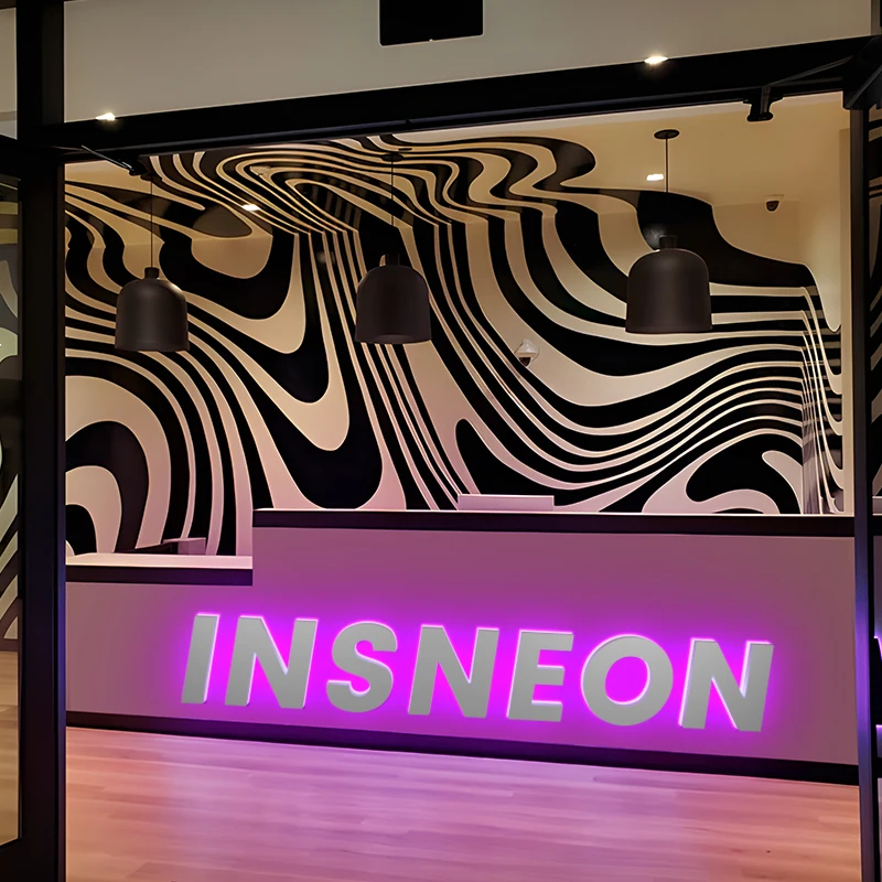 Custom LED โลโก้กันน้ําอะคริลิค Lighted Sign ร้านค้าปลีกกลางแจ้งบริษัท Store ป้าย Illuminated ตัวอักษร