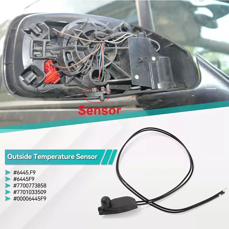 Sensor de temperatura ambiente externo, adequado para peugeot 206 207 208 306 307 308 406 407 607 2008, 6445f9, 6445.f9