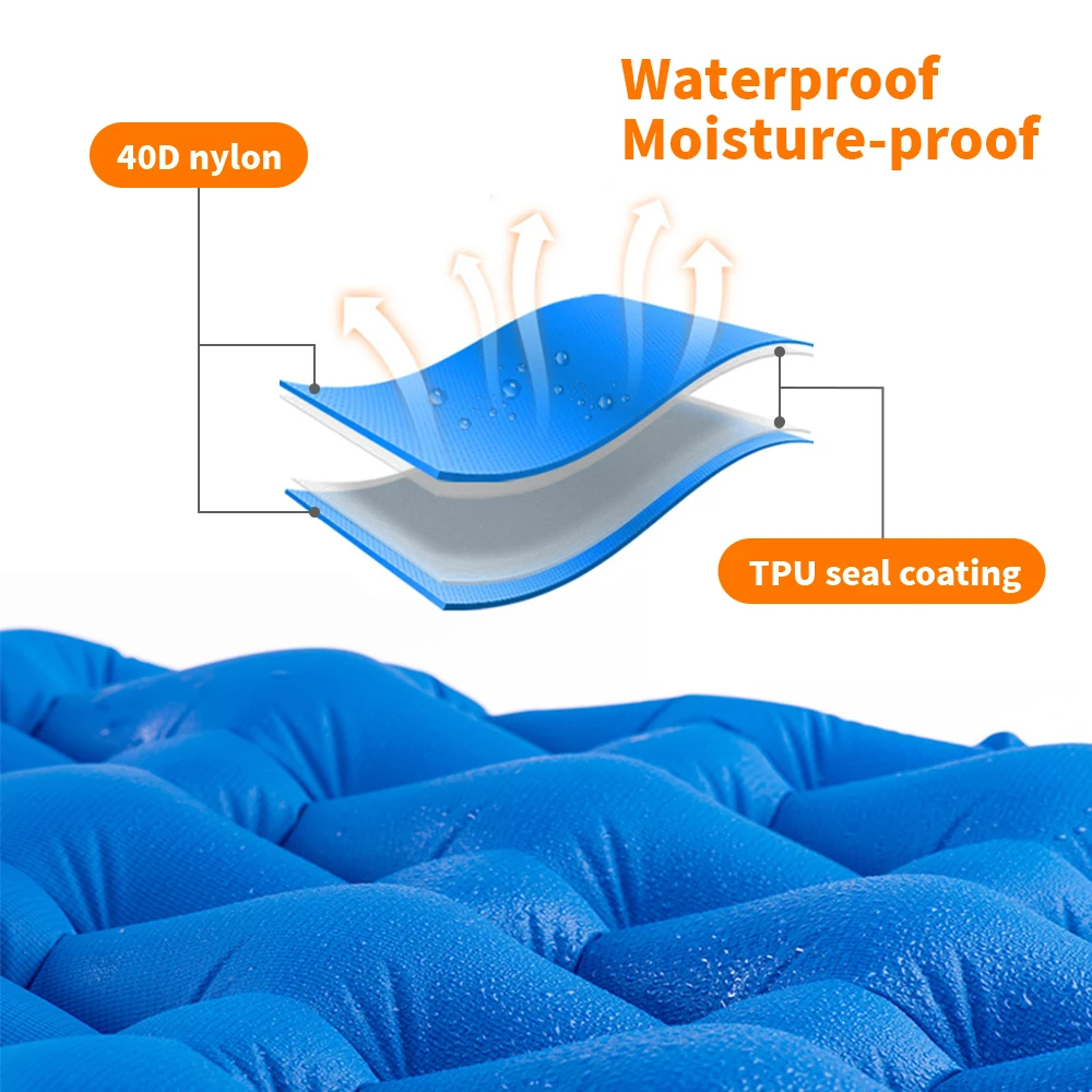 Naturehike-colchón inflable para acampar, colchoneta de aire ultraligera para dormir al aire libre, cama plegable para senderismo
