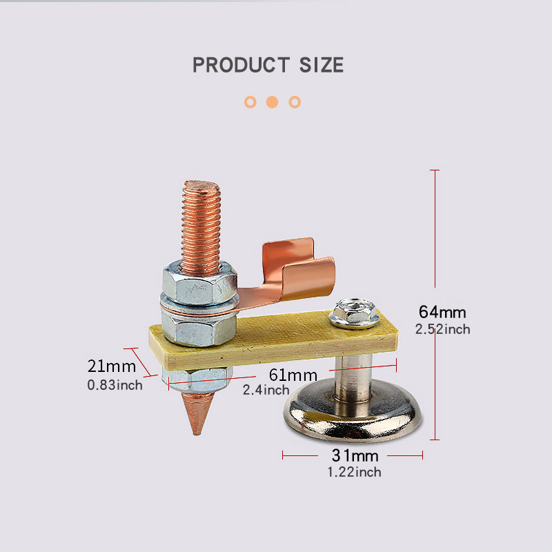 Cabezal magnético para carpintería, abrazadera de tierra magnética, placa de Metal, accesorios de herramientas de soporte de soldadura