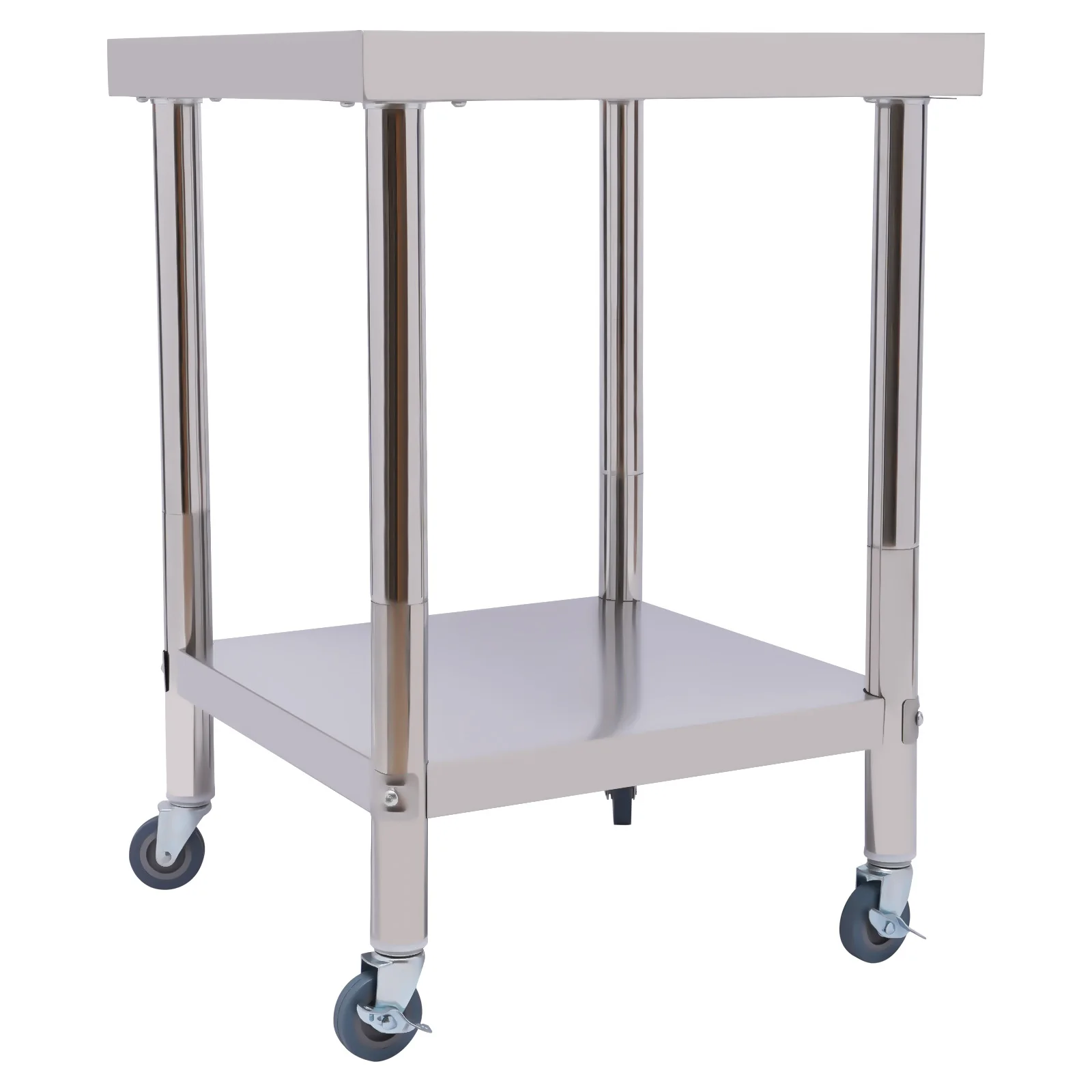 Sturdy Stainless Steel Worktable with Spacious Storage, Easy to Clean, Anti-Corrosion, Rust-Proof, and Stable for Kitchen