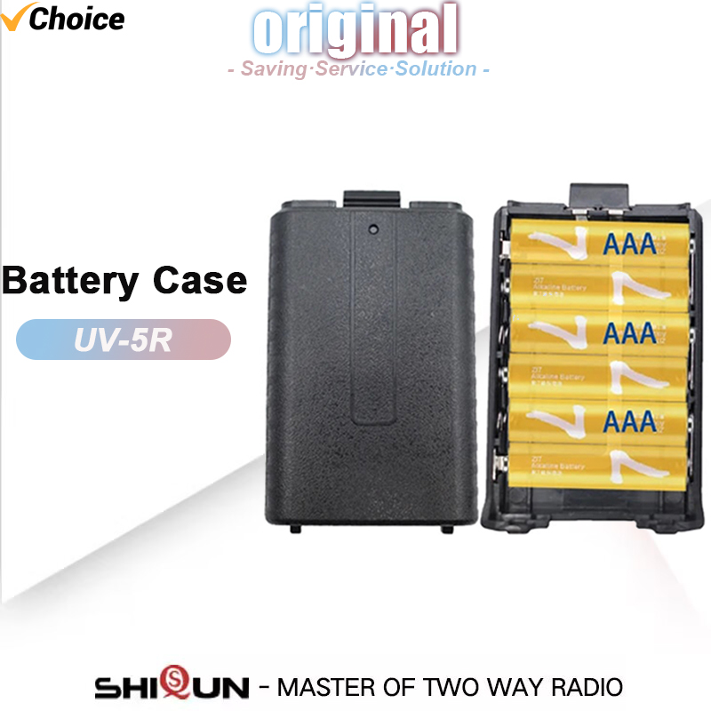Baofeng UV-5R Batterij Case Shell Uitgebreide Batterij Behuizing BL-5 6xAAA Batterijen Box voor UV-5RE UV-5RA Walkie Talkie Accessoires