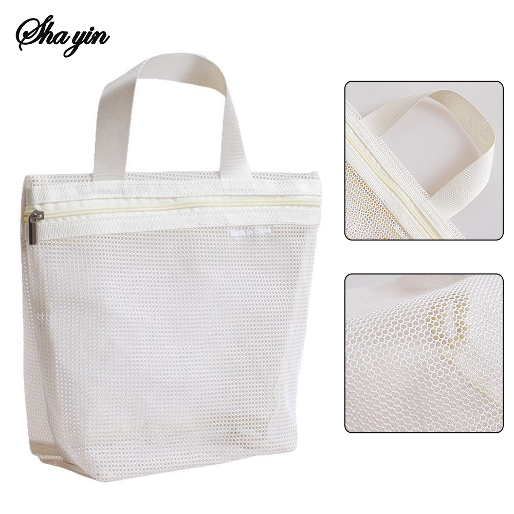 Mesh Make-up Toilettas Opbergzakken Handtassen Draagbare Reizen Wassen Lichaam Douche Gereedschap Organizer Hangende Cosmetische Organizer Pouch
