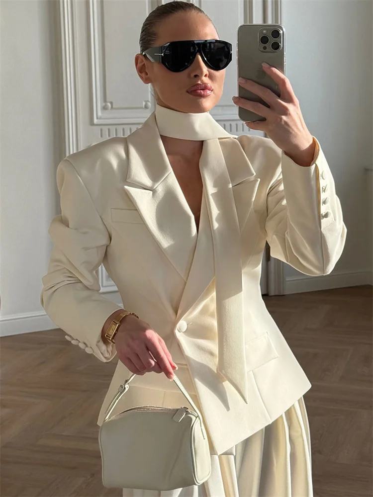Tossy Elegante Mode Anzug jacke Weibliche Patchwork V-ausschnitt Spitze-Up Pendeln Langarm Herbst 2025, Mantel Für Frauen verband Anzug