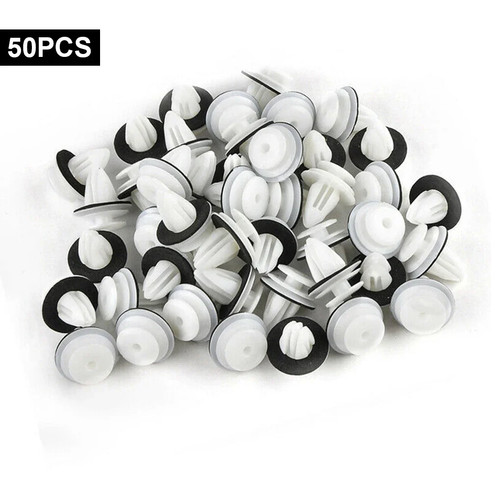 50PCS แผงประตูคลิปซีลแหวน Fastener Rivet คลิปกันชน Retainer สําหรับ BMW E34 E36 E38 E39 E46 M3 m5 Z3 X5 รถอุปกรณ์เสริม