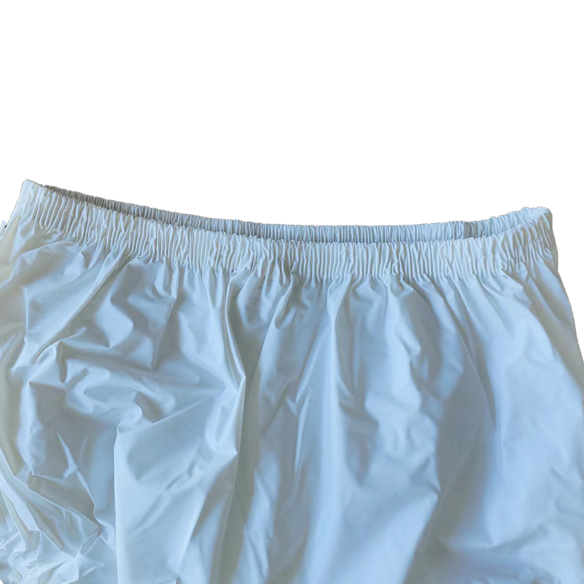 Langkee Haian Inkontinenz-Kunststoffwindelhose für Erwachsene, ABDL, PVC, Farbe Weiß