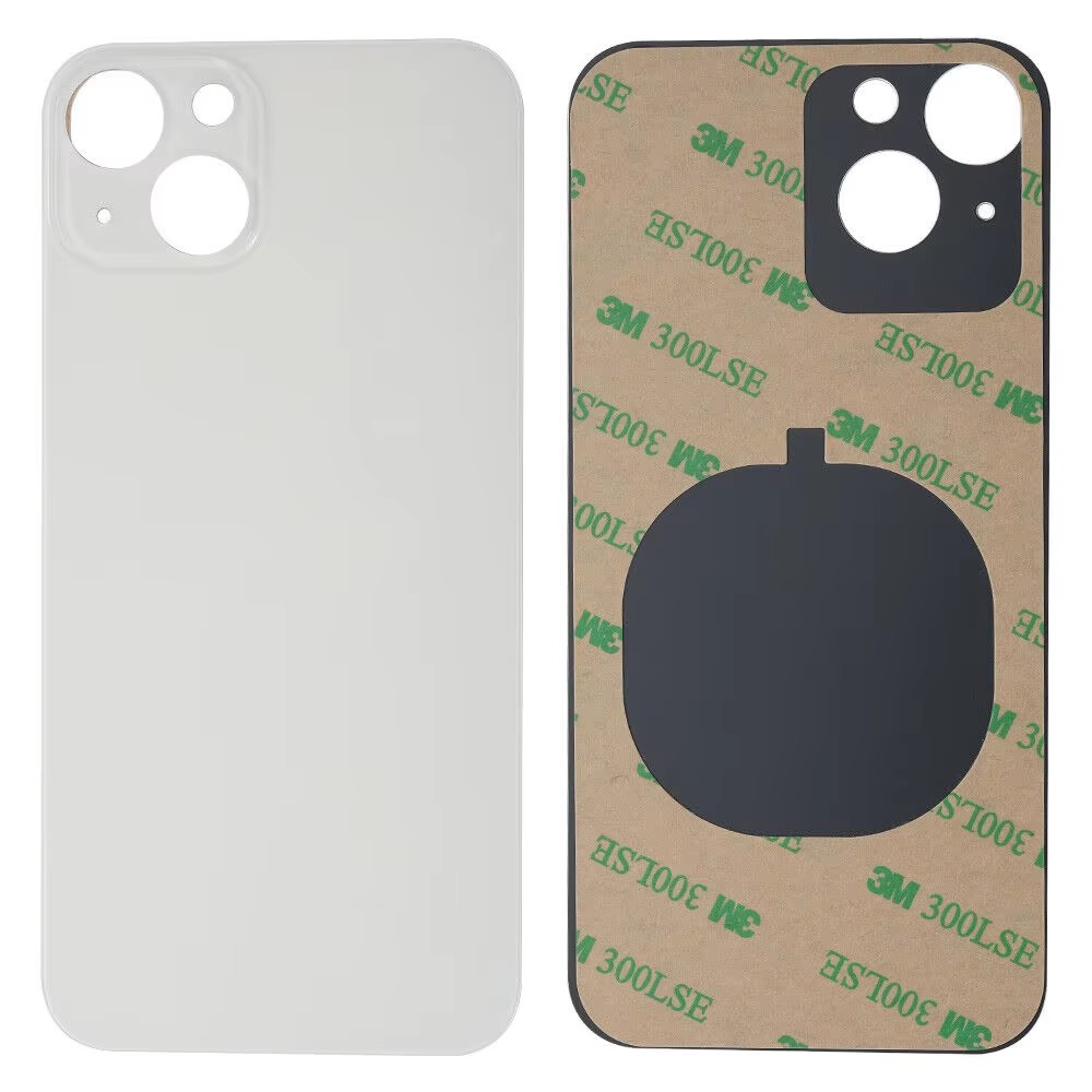Zurück Glas + 3M kleber Für IPhone 13-13 Mini Zurück Abdeckung Glas Schnelle Ersatz Gehäuse Batterie Abdeckung Große Loch hinten Glas