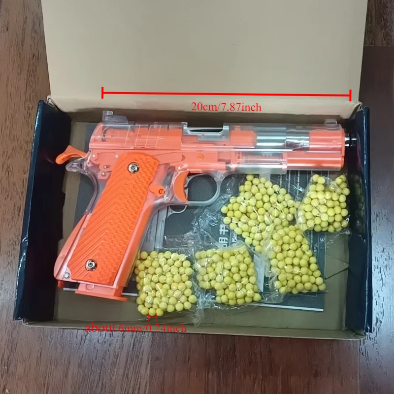 2025 niños M1911 cámara vacía máquina colgante pistola de juguete desmontaje rápido Manual niño BB Bullet niños revista inferior