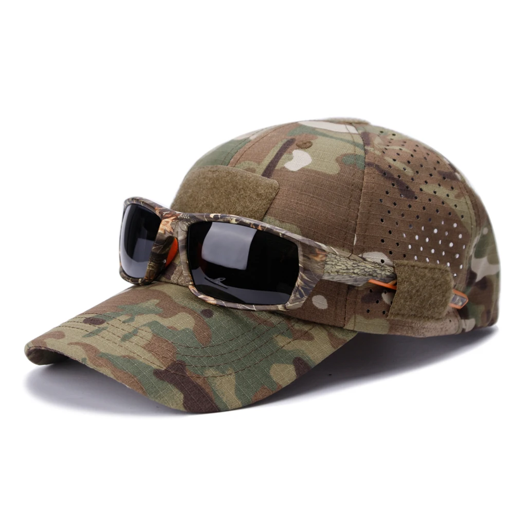 Gorra de béisbol de camuflaje para hombre, gorro protector solar transpirable, para deportes al aire libre, caza, senderismo, Camping, playa, pesca, 1/2 Uds.